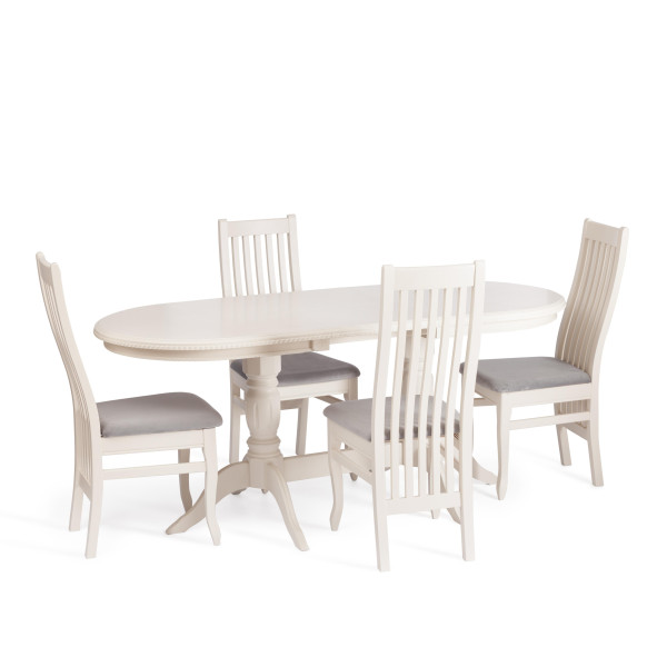 Стол COPPOLA бук, мдф, 140+40x80x77см, Ivory white фото № 10