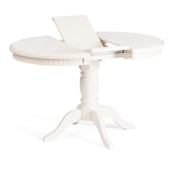 Стол STEFANO круглый бук, мдф, D90+30x77см, Ivory white фото № 5