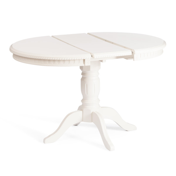 Стол STEFANO круглый бук, мдф, D90+30x77см, Ivory white фото № 6