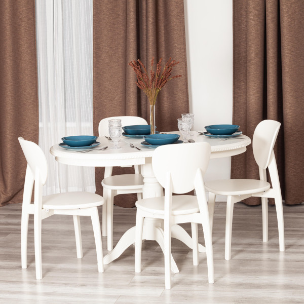 Стол STEFANO бук, мдф, 100+30x80x77см, Ivory white фото № 16