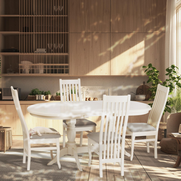 Стул DOLCE мягкое сидение бук, 40х46х100см, ivory white, велюр Tenerife Ultimate grey фото № 10