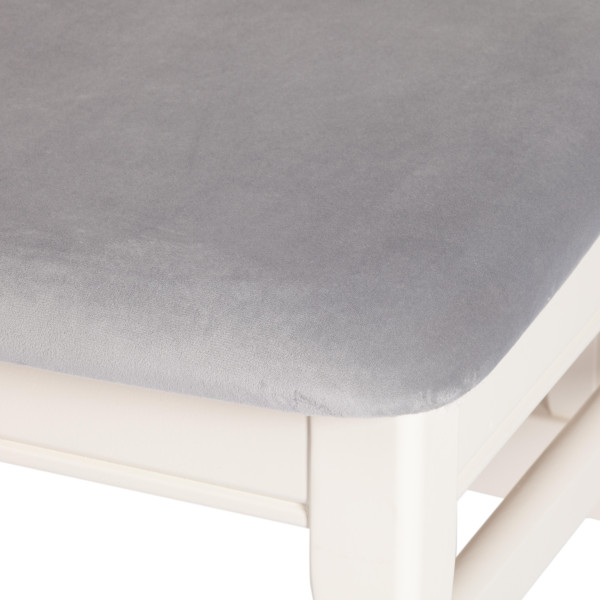 Стул DOLCE мягкое сидение бук, 40х46х100см, ivory white, велюр Tenerife Ultimate grey фото № 8