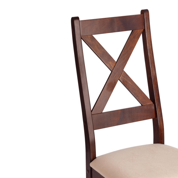 Стул CROSSMAN NEW, Многослойный березовый шпон, 41х40x100 см, cappuchino/велюр бежевый фото № 7