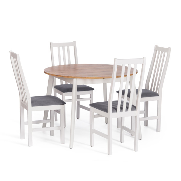 Стул SWEDEN NEW, Многослойный березовый шпон, 41х40х99 см, white/велюр темно-серый фото № 9