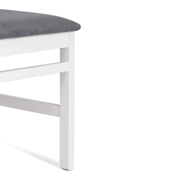 Стул SWEDEN NEW, Многослойный березовый шпон, 41х40х99 см, white/велюр темно-серый фото № 8