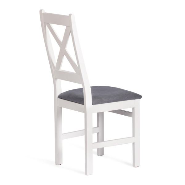 Стул CROSSMAN NEW, Многослойный березовый шпон, 41х40х100 см, white/велюр темно-серый фото № 3