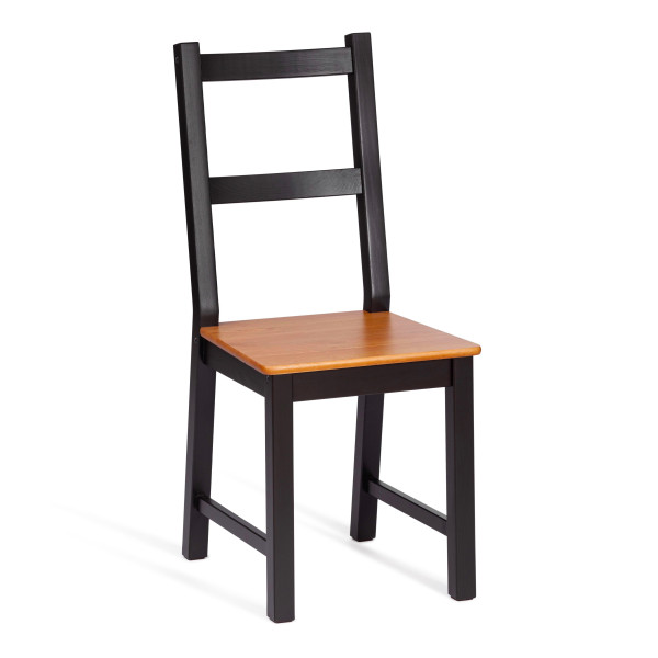 Обеденный комплект Sonata (стол + 4 стула) массив сосны, стол: 120х75х73см  стул :41х50х95см, антик/чёрный фото № 4