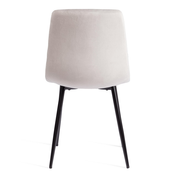 Стул CHILLY (mod. JSC-220) вельвет/металл, 44,5х52,5х88 см, Light grey (светло-серый) HLR14 / черный фото № 4