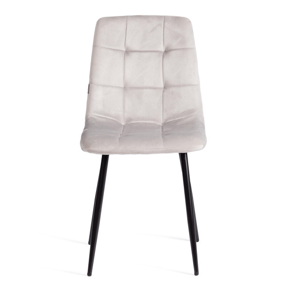 Стул CHILLY (mod. JSC-220) вельвет/металл, 44,5х52,5х88 см, Light grey (светло-серый) HLR14 / черный фото № 5