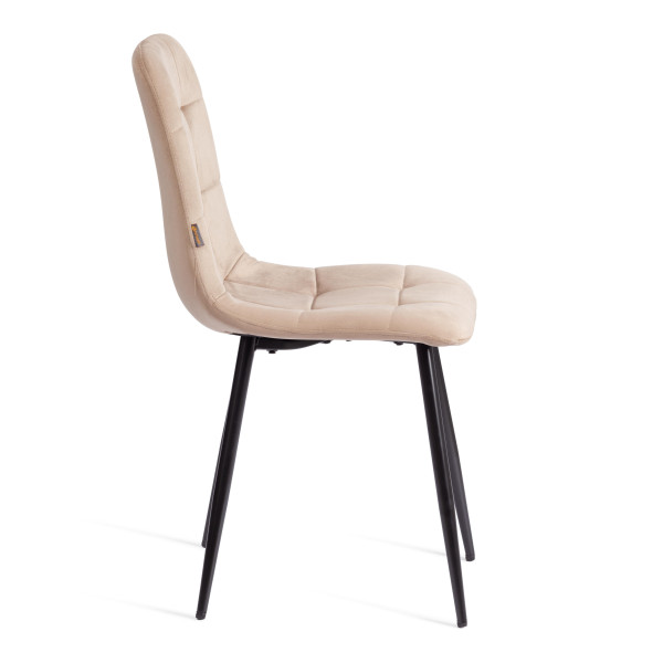 Стул CHILLY (mod. JSC-220) вельвет/металл, 44,5х52,5х88 см, Beige (бежевый) HLR8 / черный фото № 2