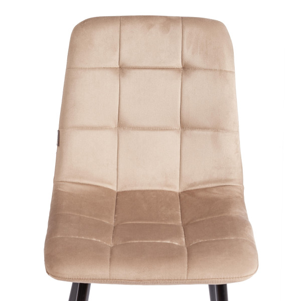 Стул CHILLY (mod. JSC-220) вельвет/металл, 44,5х52,5х88 см, Beige (бежевый) HLR8 / черный фото № 6