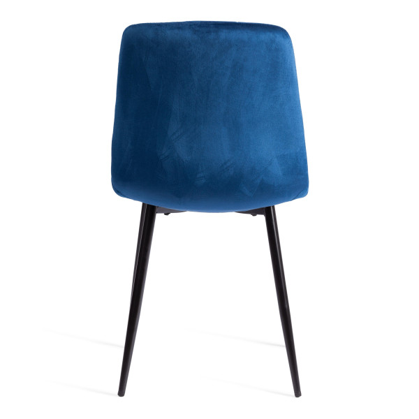 Стул CHILLY (mod. JSC-220) вельвет/металл, 44,5х52,5х88 см, Blue (синий) HLR64 / черный фото № 4
