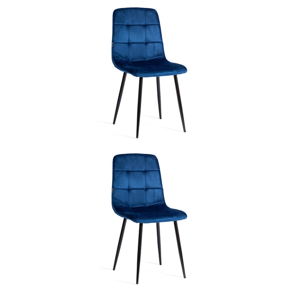 Стул Chilly/Чилли (мод. JSC-220) велюр/металл, 44,5х52,5х88см, синий HLR64/черный фото № 12
