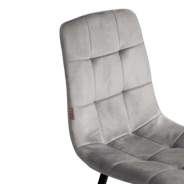 Стул CHILLY (mod. JSC-220) вельвет/металл, 44,5х52,5х88 см, Dark grey (темно-серый) HLR24 / черный фото № 8