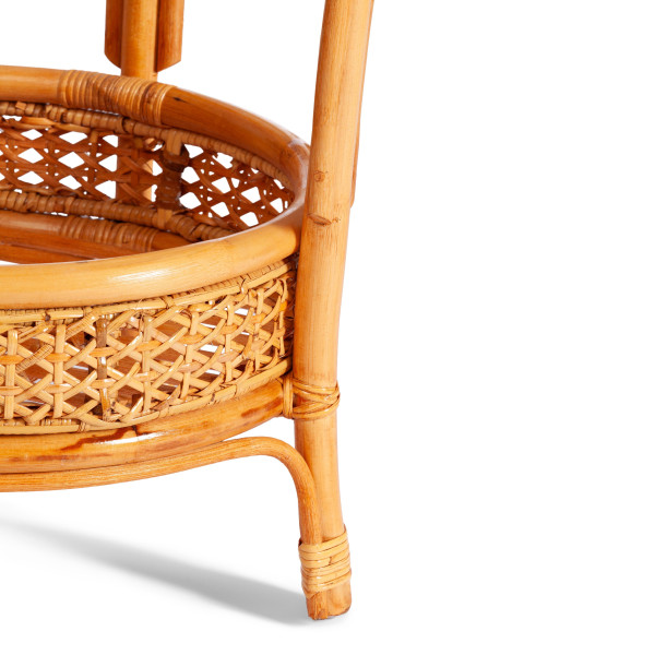 Комплект "PELANGI"  02/15 ( стол со стеклом + 4 кресла ) [с подушками] ротанг, кресло 65х65х77см, стол диаметр 64х61см, Honey (мед) фото № 5