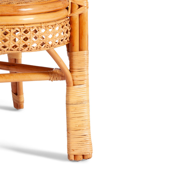 Комплект "PELANGI"  02/15 ( стол со стеклом + 4 кресла ) [с подушками] ротанг, кресло 65х65х77см, стол диаметр 64х61см, Honey (мед) фото № 10