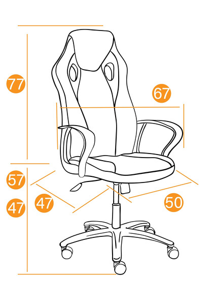 Кресло компьютерное TetChair «Racer» (металлик/красный) фото № 19