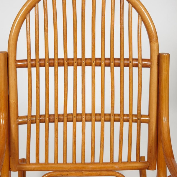 Кресло-качалка из натурального ротанга «Vienna» (без подушки) (Cognac (коньяк)) фото № 8