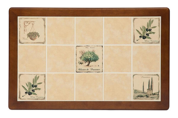 Стол обеденный с плиткой СТ 3045P (Прованс) (Античный белый/Тёмный Дуб) фото № 2