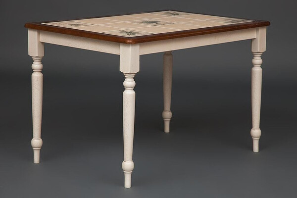 Стол обеденный с плиткой СТ 3045P (Прованс) (Античный белый/Тёмный Дуб) фото № 4