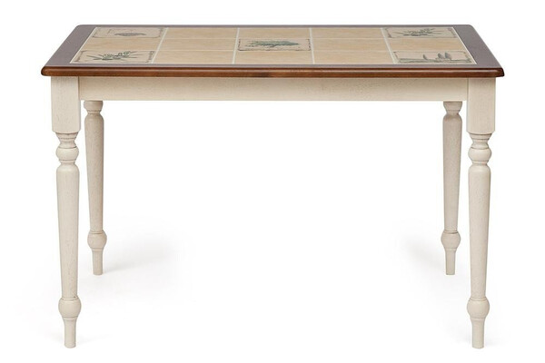 Стол обеденный с плиткой СТ 3045P (Прованс) (Античный белый/Тёмный Дуб) фото № 6