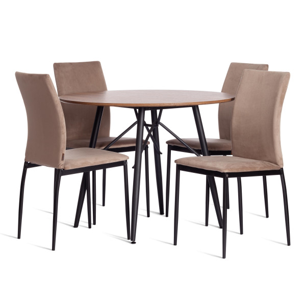 Стул CAPRI (mod. BC565-DC) металл, вельвет, 43 х 53 х 92 см, Beige (бежевый) HLR8 / черный фото № 9