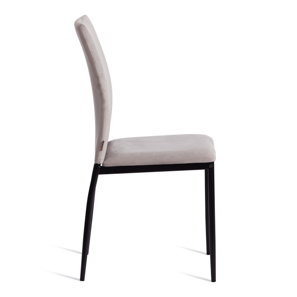 Стул CAPRI (mod. BC565-DC) металл, вельвет, 43 х 53 х 92 см, Light grey (светло-серый) HLR14 / черный фото № 2