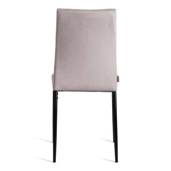 Стул CAPRI (mod. BC565-DC) металл, вельвет, 43 х 53 х 92 см, Light grey (светло-серый) HLR14 / черный фото № 4