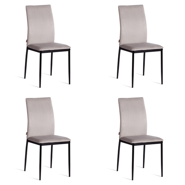 Стул Capri/Капри (мод. BC565-DC) металл, флок, 43х53х92см, светло-серый HLR14/черный фото № 11