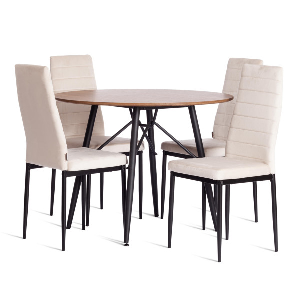 Стул Easy (mod. JSC02-1) металл, вельвет, 41 х 52 х 96 см, beige (бежевый) HLR2 / черный фото № 9