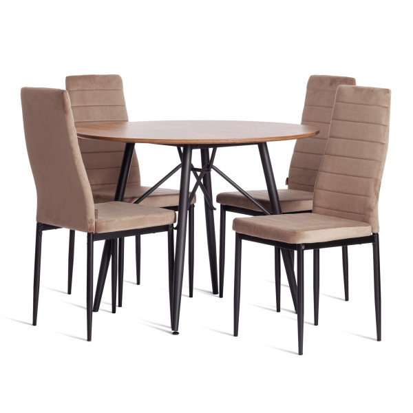 Стул Easy (mod. JSC02-1) металл, вельвет, 41 х 52 х 96 см, Beige (бежевый) HLR8 / черный фото № 9