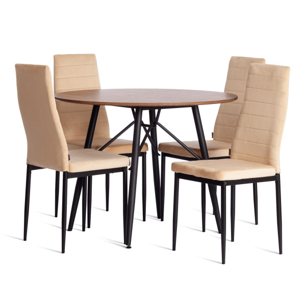 Стул Easy (mod. JSC02-1) металл, вельвет, 41 х 52 х 96 см, sandy (песочный) HLR6 / черный фото № 9