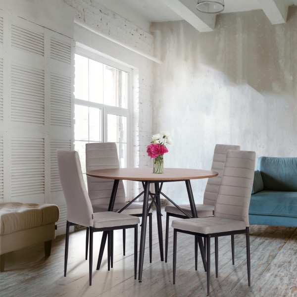 Стул Easy (mod. JSC02-1) металл, вельвет, 41 х 52 х 96 см, Light grey (светло-серый) HLR14 / черный фото № 10