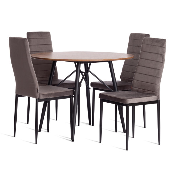 Стул Easy (mod. JSC02-1) металл, вельвет, 41 х 52 х 96 см, Dark grey (темно-серый) HLR24 / черный фото № 9