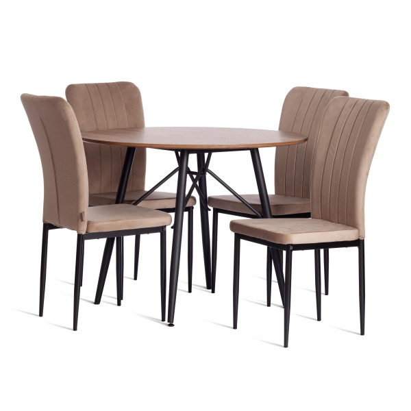 Стул VERTER (mod. BC577-DC) металл, вельвет, 41 х 52 х 95 см, Beige (бежевый) HLR8 / черный фото № 9