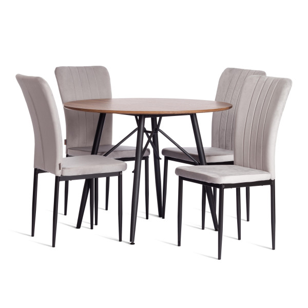 Стул VERTER (mod. BC577-DC) металл, вельвет, 41 х 52 х 95 см, Light grey (светло-серый) HLR14 / черный фото № 9