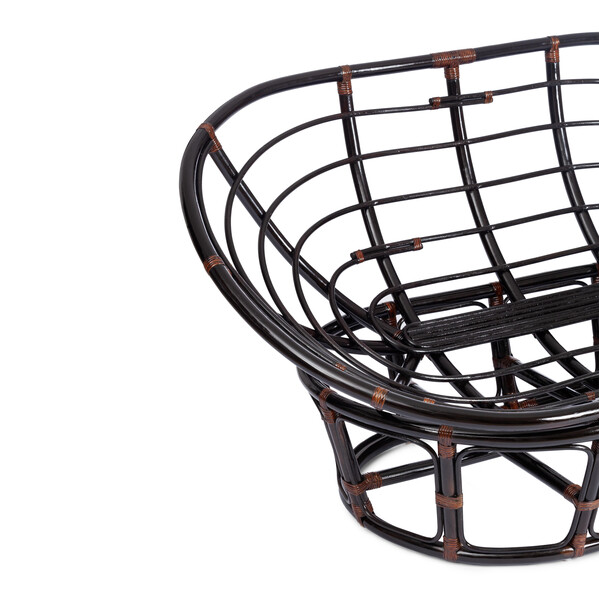 Диван MAMASAN/МАМАСАН 23/02 W /с подушкой/ подушка 182х119 см, 169х102х80 см, Antique brown (античный черно-коричневый), ткань, оранжевый, С 23 фото № 7