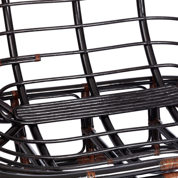 Диван MAMASAN/МАМАСАН 23/02 W /с подушкой/ подушка 182х119 см, 169х102х80 см, Antique brown (античный черно-коричневый), ткань, оранжевый, С 23 фото № 9