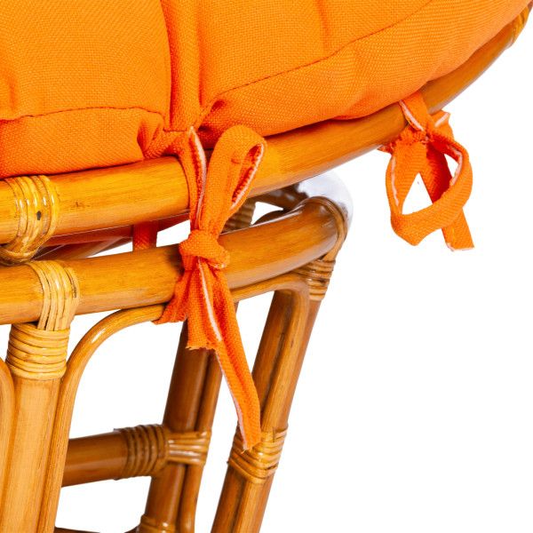 Диван MAMASAN/МАМАСАН 23/02 W /с подушкой/ подушка 182х119 см, 169х102х80 см, Pecan (орех), ткань, оранжевый, С 23 фото № 11