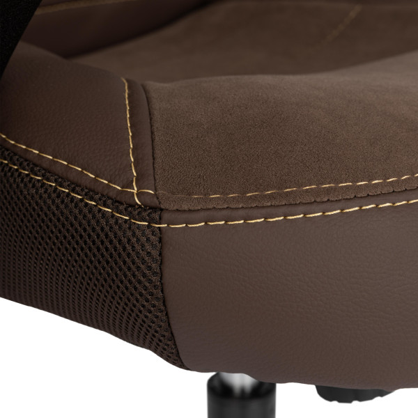 Кресло INTER (24) кож/зам/флок/ткань, коричневый, 36-36/6/TW-24 фото № 9