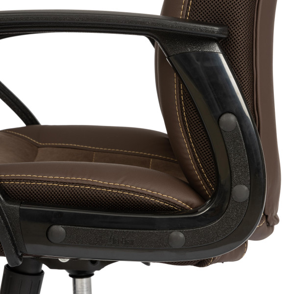 Кресло INTER (24) кож/зам/флок/ткань, коричневый, 36-36/6/TW-24 фото № 8