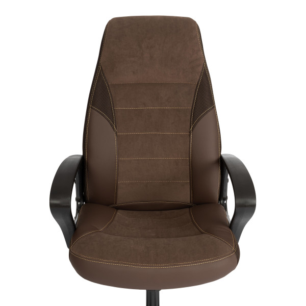 Кресло INTER (24) кож/зам/флок/ткань, коричневый, 36-36/6/TW-24 фото № 6