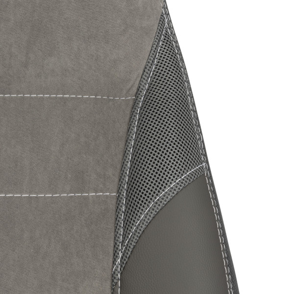 Кресло INTER (24) кож/зам/флок/ткань, серый/металлик, C-36/29/TW-12 фото № 7