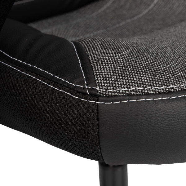 Кресло INTER (24) кож/зам/ткань, черный/серый, 36-6/207/TW-12/TW-11 фото № 7