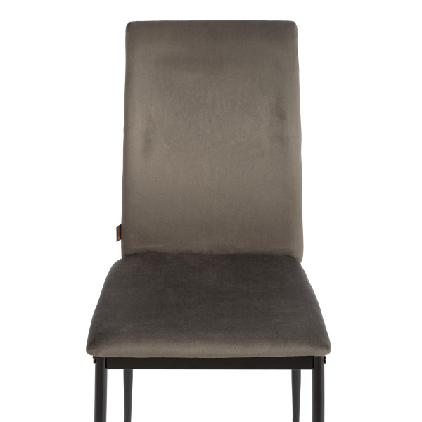 Стул CAPRI (mod. BC565-DC) металл, флок, 43 х 53 х 92 см, Dark grey (темно-серый) HLR24 / черный фото № 6