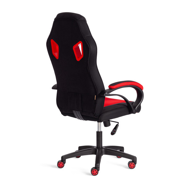 Кресло PILOT (24) флок/ткань, черный/черный/красный, 35/TW-08/TW-11 фото № 3