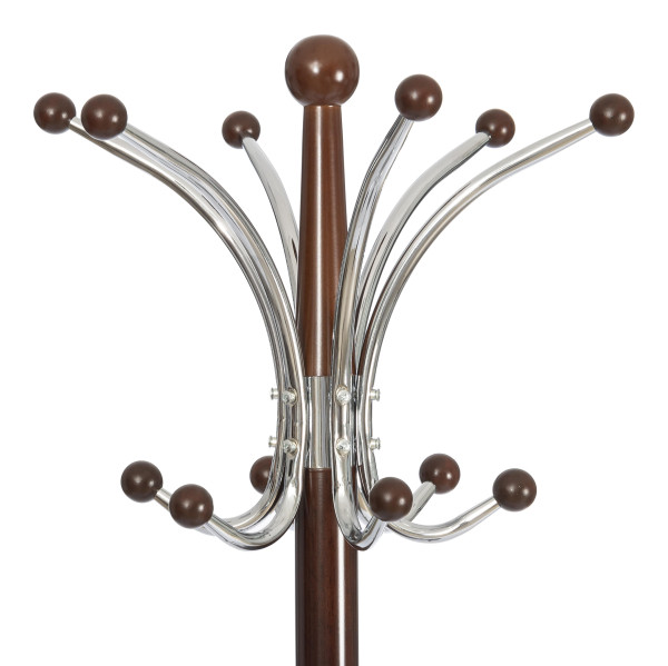 Вешалка Hanami (mod. GH-8617) дерево/хром/мрамор, 37 x 37 x 175 см, Black (Черный) / Walnut (Орех) фото № 4