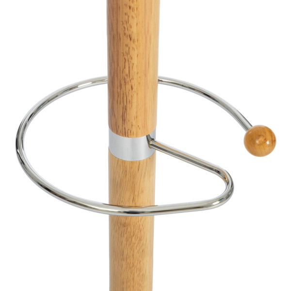 Вешалка Himawari (mod. GH-8014) дерево/хром/мрамор, 37 x 37 x 175 см, White (Белый) / Natural (натуральный) фото № 2