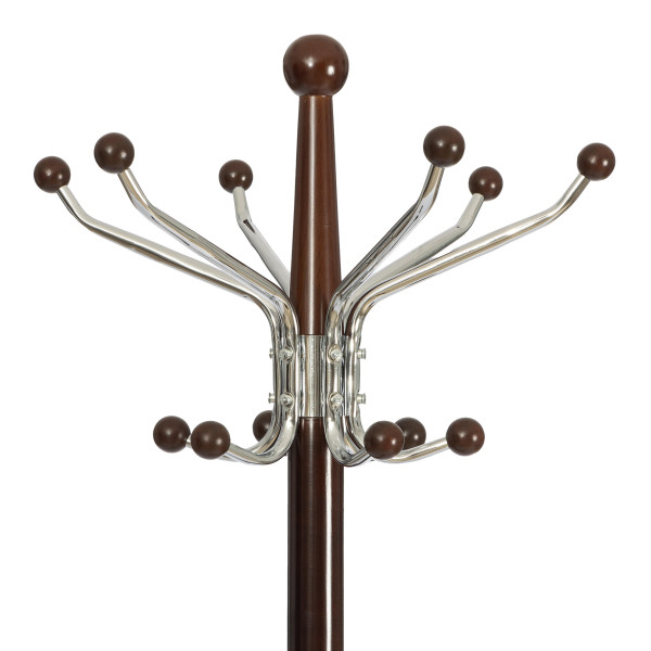 Вешалка Himawari (mod. GH-8014) дерево/хром/мрамор, 37 x 37 x 175 см, Black (Черный) / Walnut (Орех) фото № 2