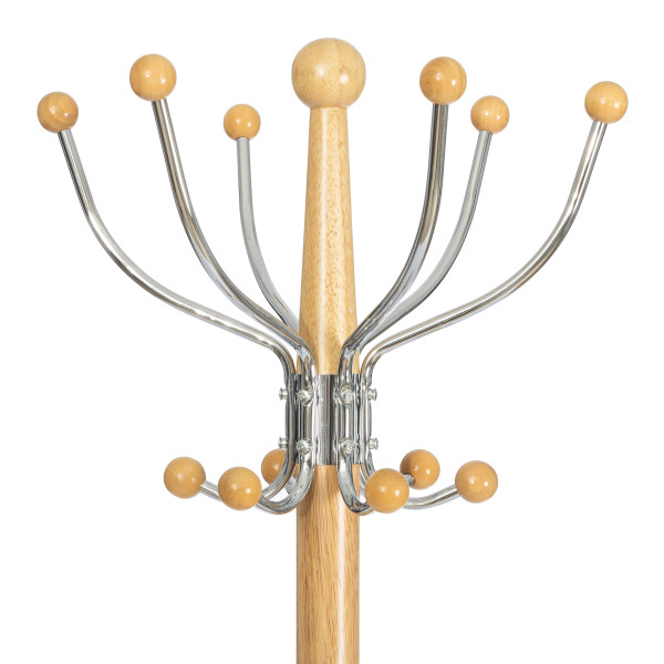 Вешалка Sakura (mod. GH-8606) дерево/хром/мрамор, 37 x 37 x 175 см, White (Белый) / Natural (натуральный) фото № 2